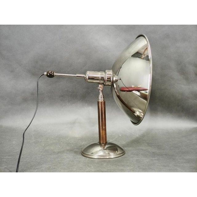 Vintage Bauhaus Chrome Table Lamp with Beech Handle, 1930s For Sale - Image 12 of 15