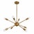 Modern Brass Chandelier With 8 Arms, Contemporary Lighting Fixture, Ceiling Light, Living Room or Dining Room Decor, Stylish and Elegant For Sale - Image 14 of 16