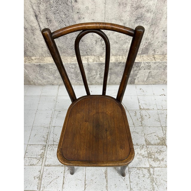 1920s Vintage Bistro Chairs in Dark Brown Bentwood, 1920s, Set of 6 For Sale - Image 5 of 10