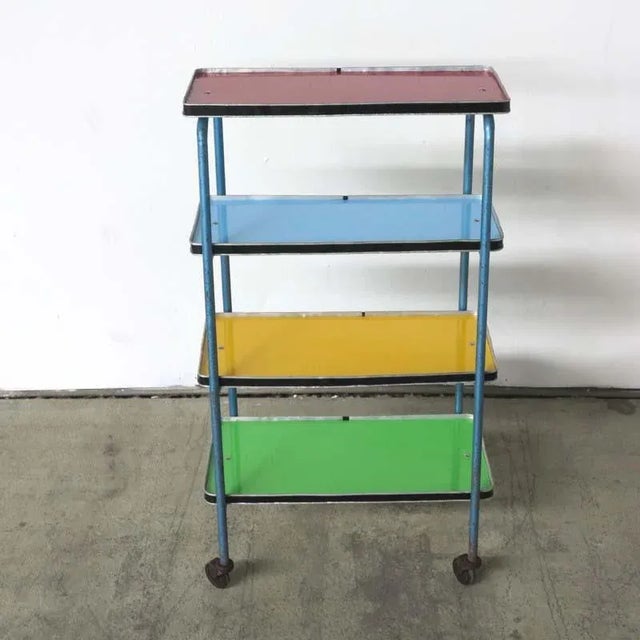 Vintage Industrial Colorful Shelves For Sale - Image 12 of 18
