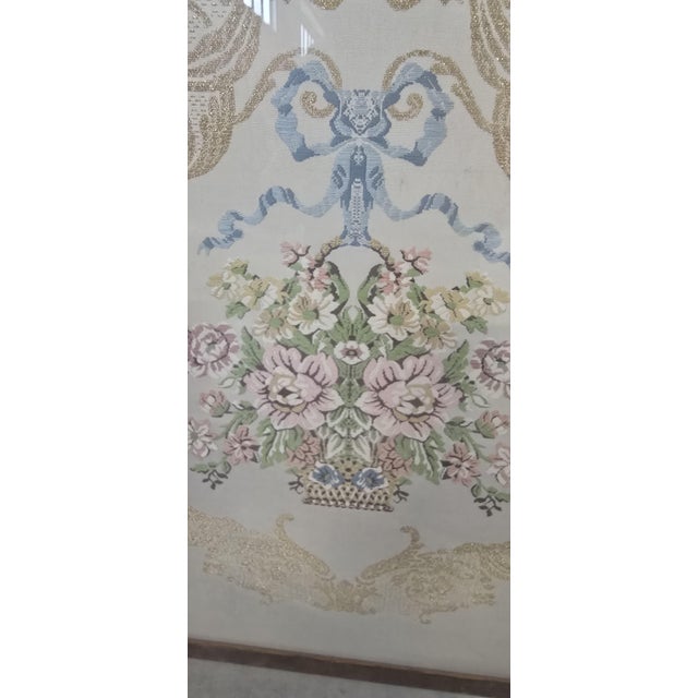 Shabby Chic Style Handcrafted Embroidery Panels, 1970s, Set of 2 For Sale - Image 4 of 14