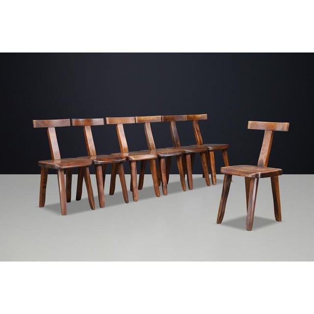 Mountain T Dining Chairs from Aranjou, France, 1970s, Set of 8 For Sale - Image 4 of 13