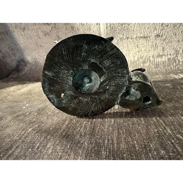 Vintage Bronze Rabbit/Bunny Candlestick Holder For Sale - Image 4 of 5