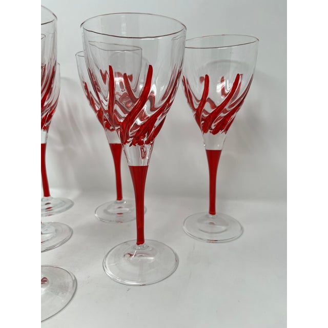Red Wine Glasses From Venezia For Sale - Image 4 of 5