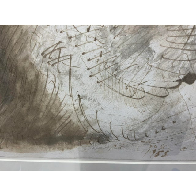 “Untitled” 1965 Ink and Sepia Drawing by Marcelo Grassman For Sale In Providence - Image 6 of 11