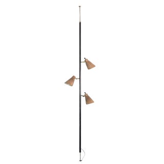 Mid-Century Danish Modern 3-Light Tension Pole Lamp For Sale