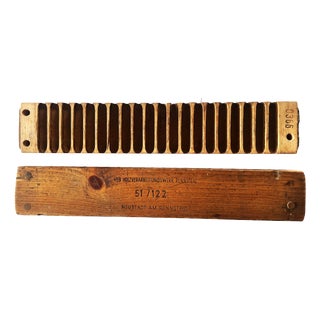 Vintage GDR Wooden Cigar Press Mold from VEB Holzverarbeitungswerk Rennsteig, 1960s For Sale