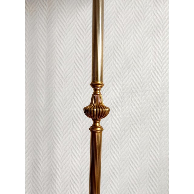 Louis XV Style Gilt Metal Floor Lamp, 1950s For Sale - Image 4 of 13