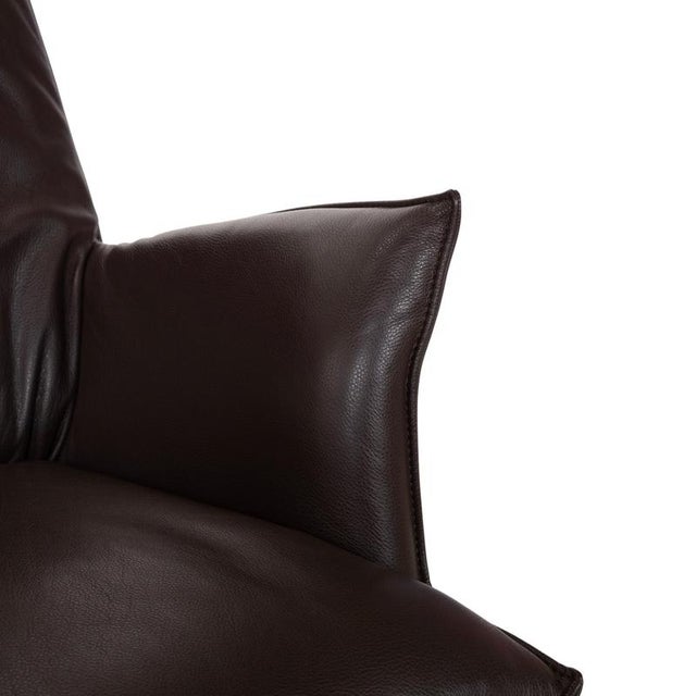 Brown Leather Fenja Two-Seater Sofa with Manual Function from Koinor For Sale - Image 5 of 16