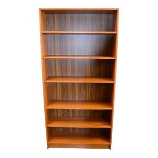 1970s Feldballes Møbelfabrik Danish Modern Golden Teak New Modern Bookcase For Sale