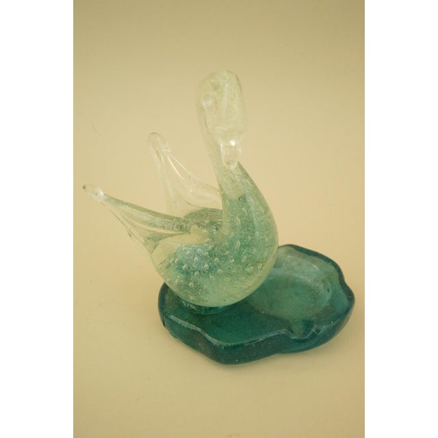 Glass 20th Century Murano Glass Swan Sculpture Ashtray by Ermanno Toso for Pulegoso, Italy, 1920s For Sale - Image 7 of 18
