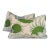 Christopher Farr Cloth Carnival Print Linen 14x20" Lumbars in Blue & Green With Blue Cord - Pair For Sale