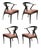 Mid-Century Italian Dining Chairs from Giorgetti, 1980s, Set of 4 For Sale - Image 9 of 9