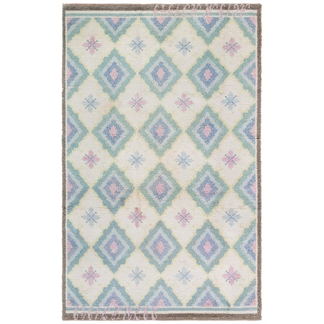 Vintage Swedish Rya Rug Doris Leslie Blau For Sale
