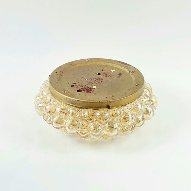 1960s Large Mid-Century Modern Amber Bubble Glass Ceiling Light/Flush Mount by Helena Tynell for Limburg, Germany For Sale - Image 10 of 10