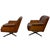 Animal Skin Vintage Cognac Leather Swivel Lounge Chairs from Eugen Schmidt, 1970s, Set of 2 For Sale - Image 7 of 18