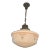 1920s Original Schoolhouse Shade With Design-Victorian Light For Sale