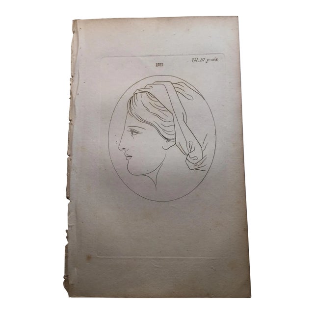 Woman in Profile Antique Physiognomy Art Print, 1804 For Sale