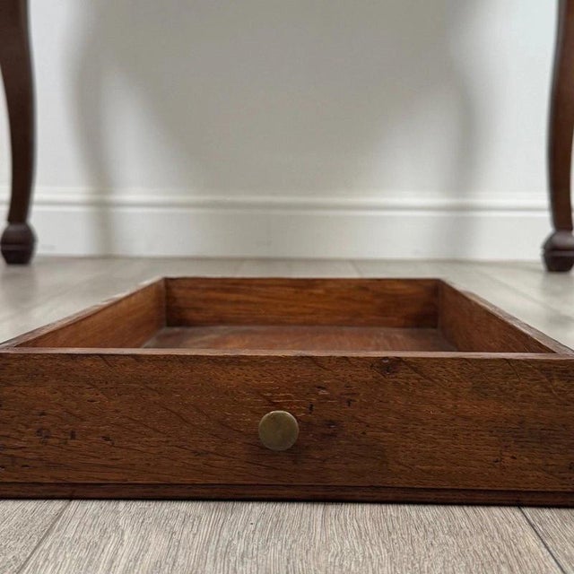 Antique French Oak Writing Table, 1900s For Sale - Image 11 of 12