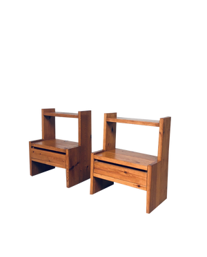 Mid-Century Scandinavian Pine Bedside Tables, Sweden, 1960s, Set of 2