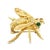 Contemporary 1980s 14k Yellow Gold & Emerald Bee Brooch For Sale - Image 3 of 13