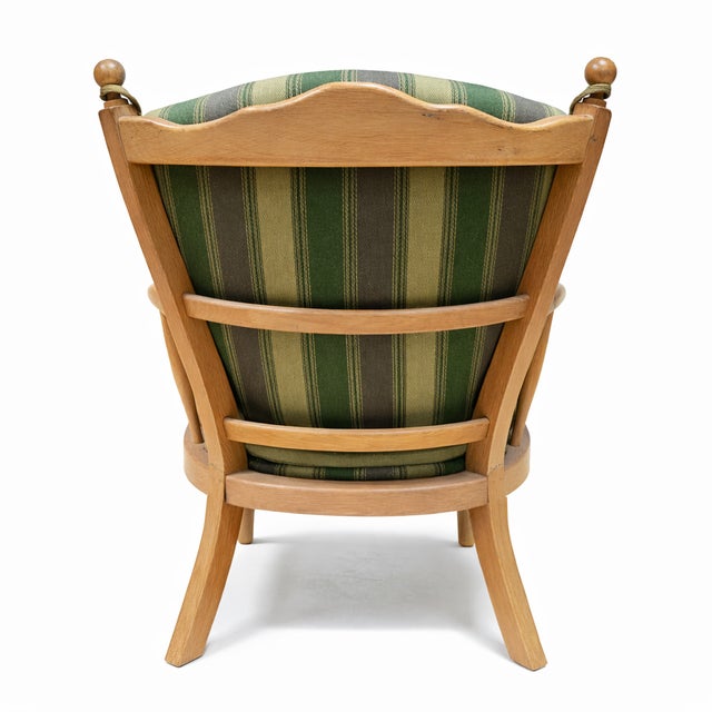 Mid-Century Modern Vintage Danish Lounge Chair in Oak by Henning Kjærnulf, 1960s For Sale - Image 3 of 7