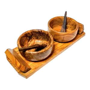 Burled Olive Serving Set- 5 Pieces