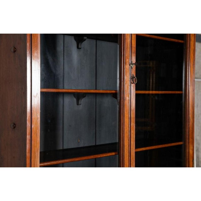 Large Antique English Mahogany Glazed Library Bookcase, 1870 For Sale - Image 9 of 18