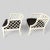 Mid-Century Modern Pair of 1940s Grosfeld House Vintage White Lacquered Lattice Work Lounge Chairs For Sale - Image 3 of 6
