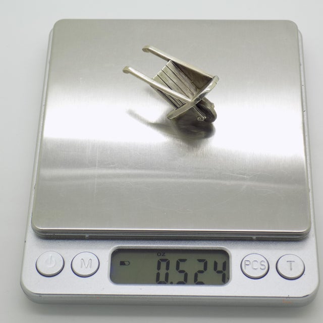 Silver Vintage Italian Handmade Genuine Silver Wheelbarrow Dollhouse Miniature by Raspini Gioielli, 1980s For Sale - Image 8 of 11
