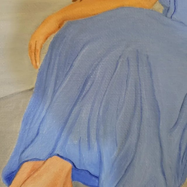 Lady in Blue Dress at the Beach by Susan B. For Sale In Atlanta - Image 6 of 6
