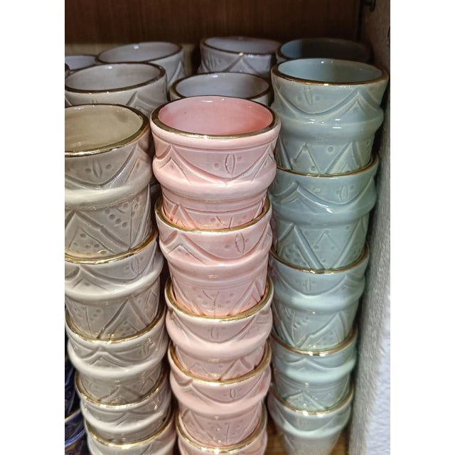 2020s Brown Moroccan Brusseline Coffee Cups- Set of 4 For Sale - Image 5 of 5