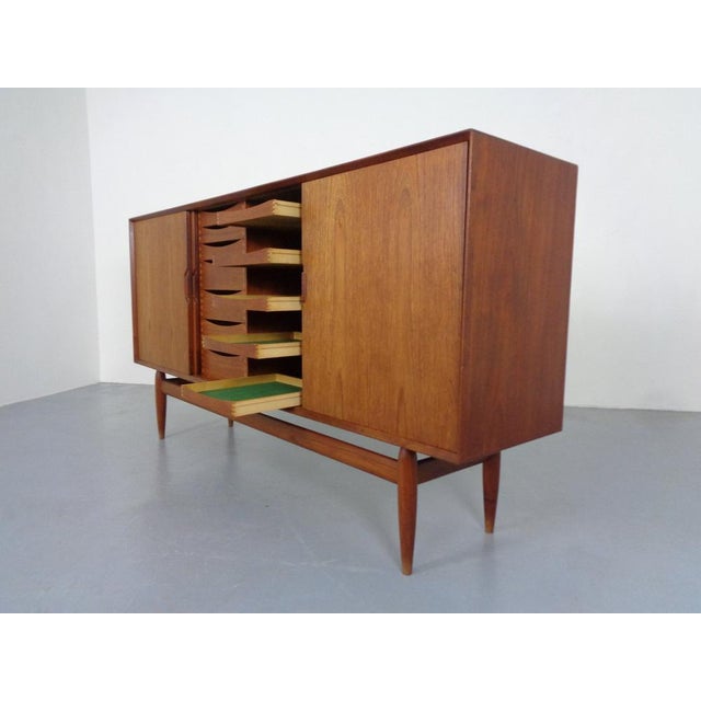 Large Teak Sideboard by Henry Rosengren Hansen for Brande Møbelindustri, Denmark, 1950s For Sale - Image 9 of 18