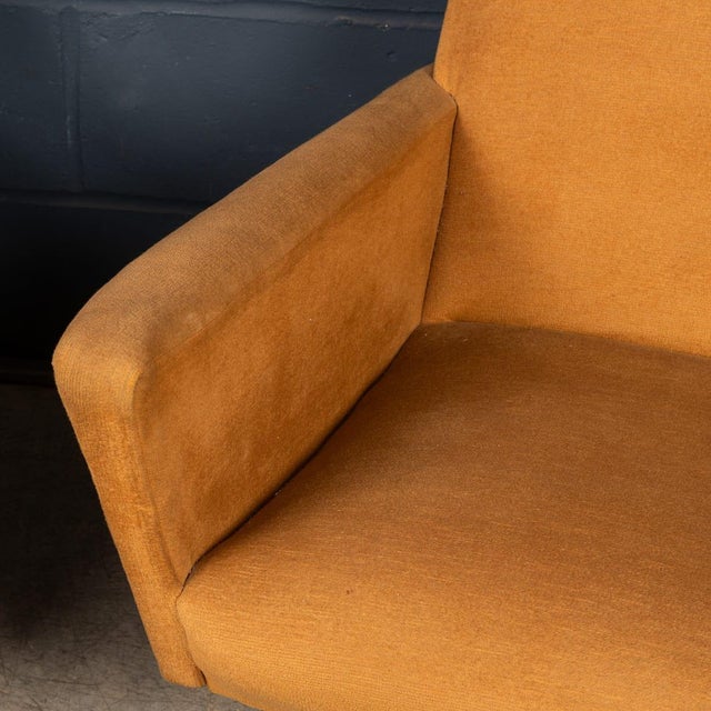 Vintage Italian Lounge Chairs in Ochre Velvet, 1960, Set of 2 For Sale - Image 17 of 18