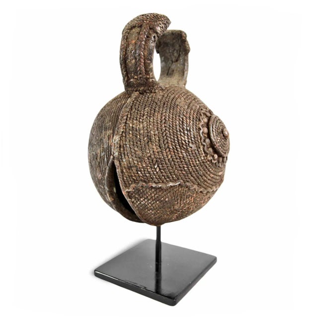 Original vintage bronze and mixed metal bell currency from Burkina Faso. Complete with ball inside for bell noise...
