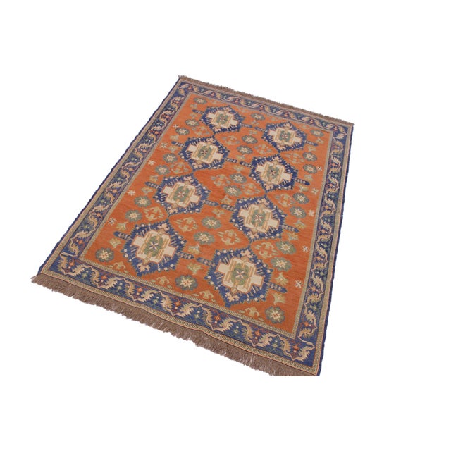 1960s Tribal Soumakh Wool Rug - 6'7" X 9'2" For Sale - Image 4 of 11