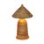 Boho Chic Coco Natural Coconut Fiber Pointed Table Lamp For Sale - Image 3 of 7