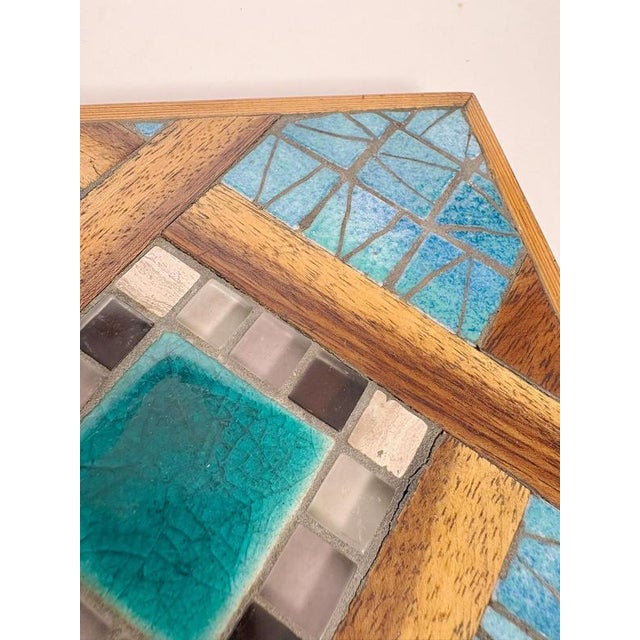 Ceramic and Wooden Trivet, France, 1960s For Sale - Image 6 of 11