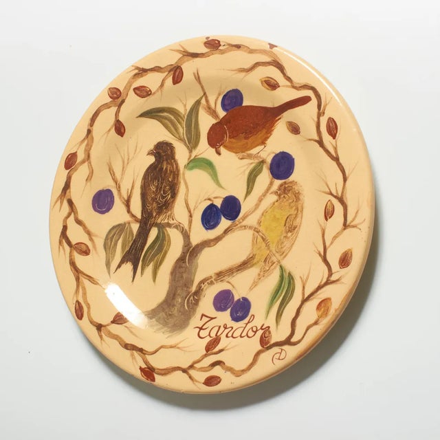 Ceramic Ceramic Traditional Hand Painted Plate by Diaz Costa, Catalan, 1960s For Sale - Image 7 of 10