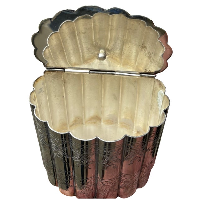 Late 19th Century Vintage Silver Tea Caddy For Sale - Image 5 of 8