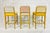 Set of 3 1980s Modern Oak Counter Stools With Leather Seats and Upholstered Backs For Sale - Image 9 of 17