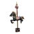 1980s Rotocast Molded Carousel Lifesize Miniature Horse on Wooden Pole For Sale