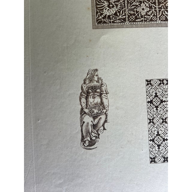 Late 19th Century 19th Century French Engraving of Renaissance Venetian Lace Designs For Sale - Image 5 of 9