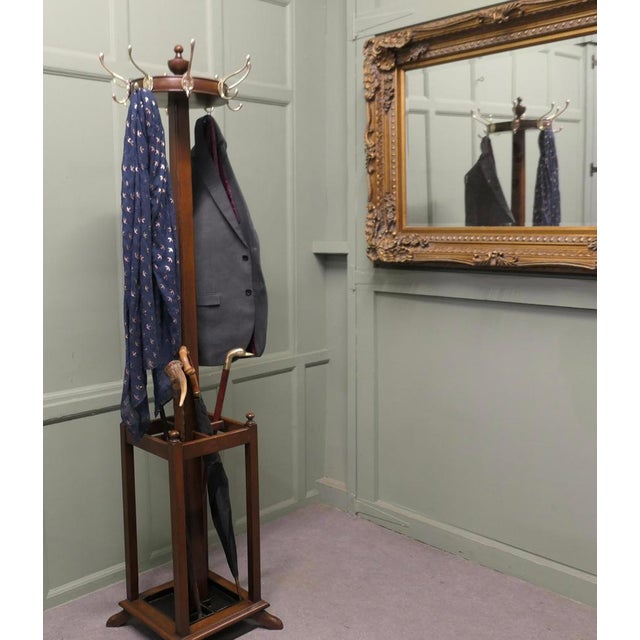 1960s Revolving Hall Stand in Oak, 1960 For Sale - Image 5 of 8