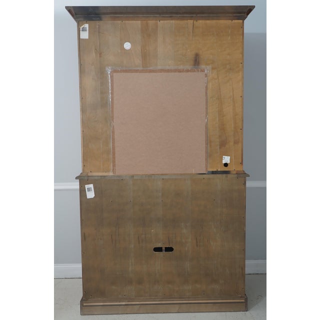 Century Large Country Distressed Finish Tv Armoire For Sale - Image 16 of 18