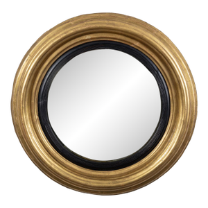 Antique English Giltwood Convex Mirror