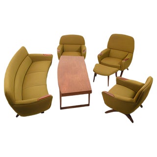 Geisha Banana Living Room Set by Leif Hansen, 1960s, Set of 6 For Sale