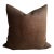 Chocolate Brown Accent Pillow With Down Insert 100% Wool For Sale
