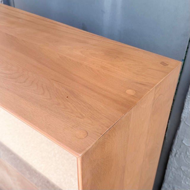 Heywood-Wakefield Mid-Century Maple Tambour Door Credenza and Hutch For Sale - Image 11 of 12