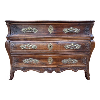 Regency Chest of Drawers in Walnut with Chiseled Gilt Bronze Mounts For Sale